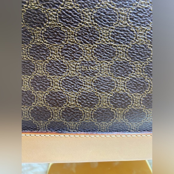 CELINE - Macadam bag - brown coated canvas with beige leather **FINAL PRICE** - Picture 9 of 16